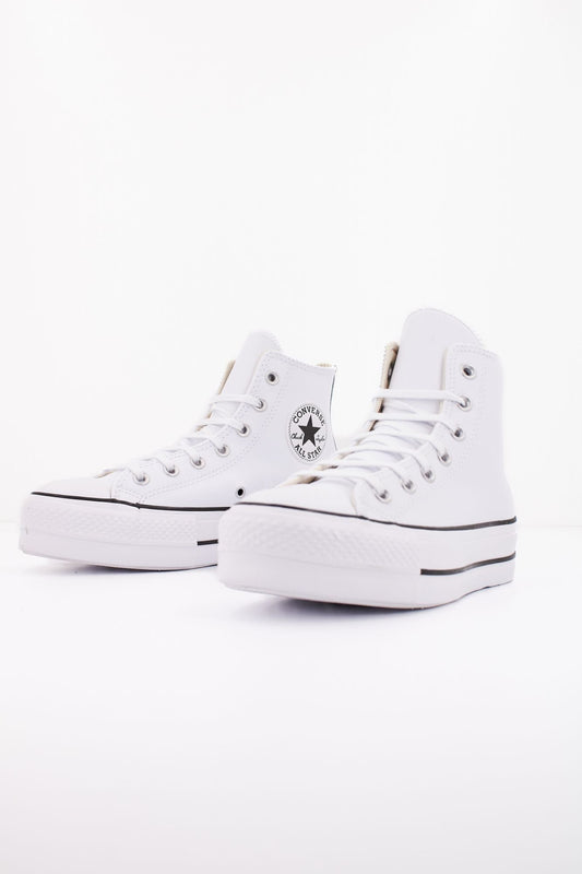 Zapatillas de Cuero Blancas con Plataforma Converse