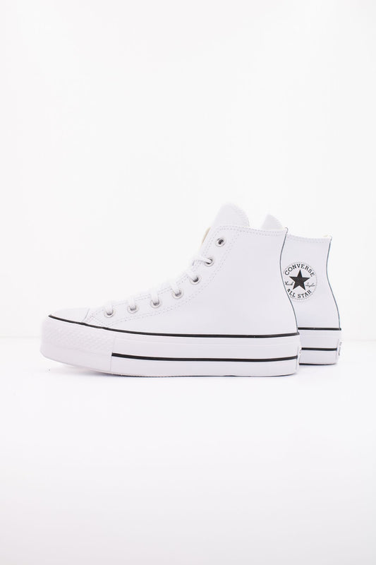 Zapatillas de Cuero Blancas con Plataforma Converse
