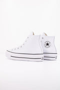 Zapatillas de Cuero Blancas con Plataforma Converse