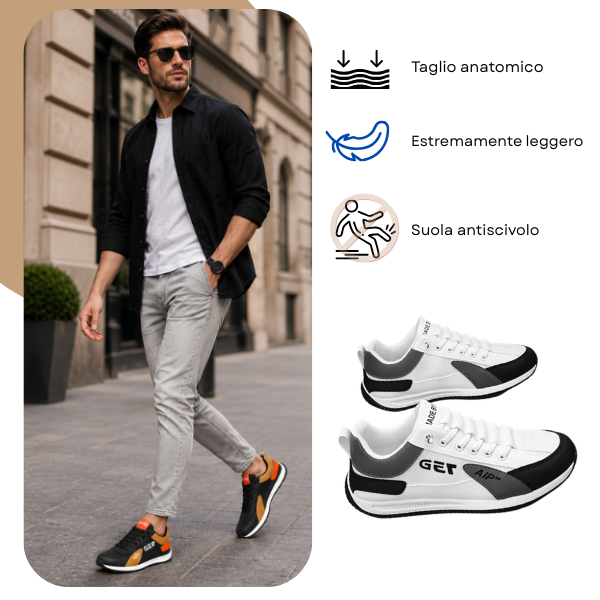 STRAVIO™ - COMODE SCARPE DA UOMO PER TUTTI I GIORNI, CON LACCI ELASTICI